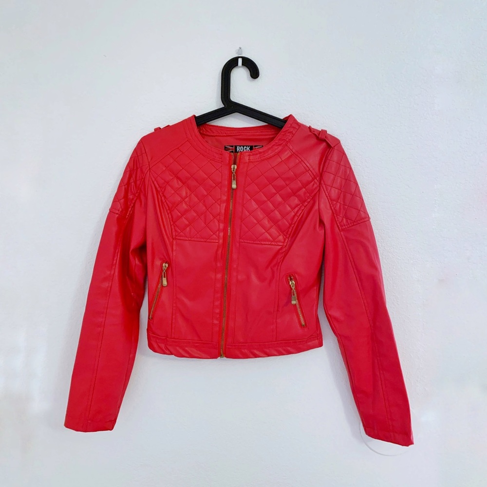Rock Red non leather jacket